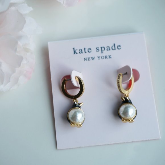 BNW cute Kate spade penguin earrings zicron earrings - Picture 3 of 7
